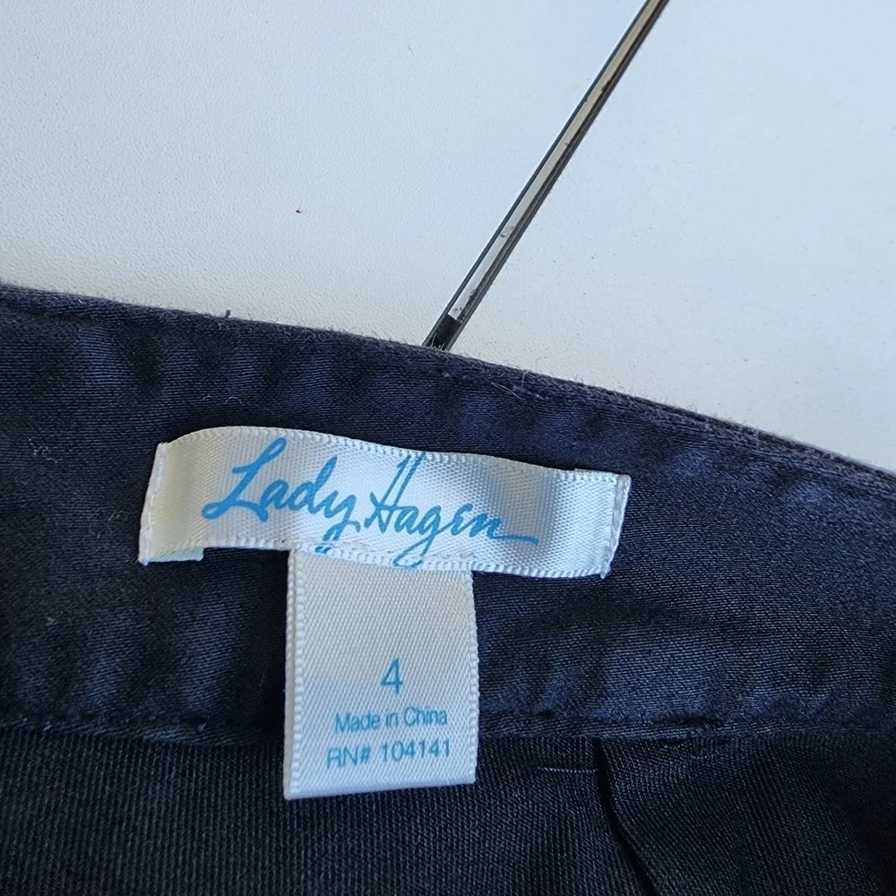 Lady Hagen Skirt Skort Womens Black Athletic Golf Tennis Cotton Sz 4
